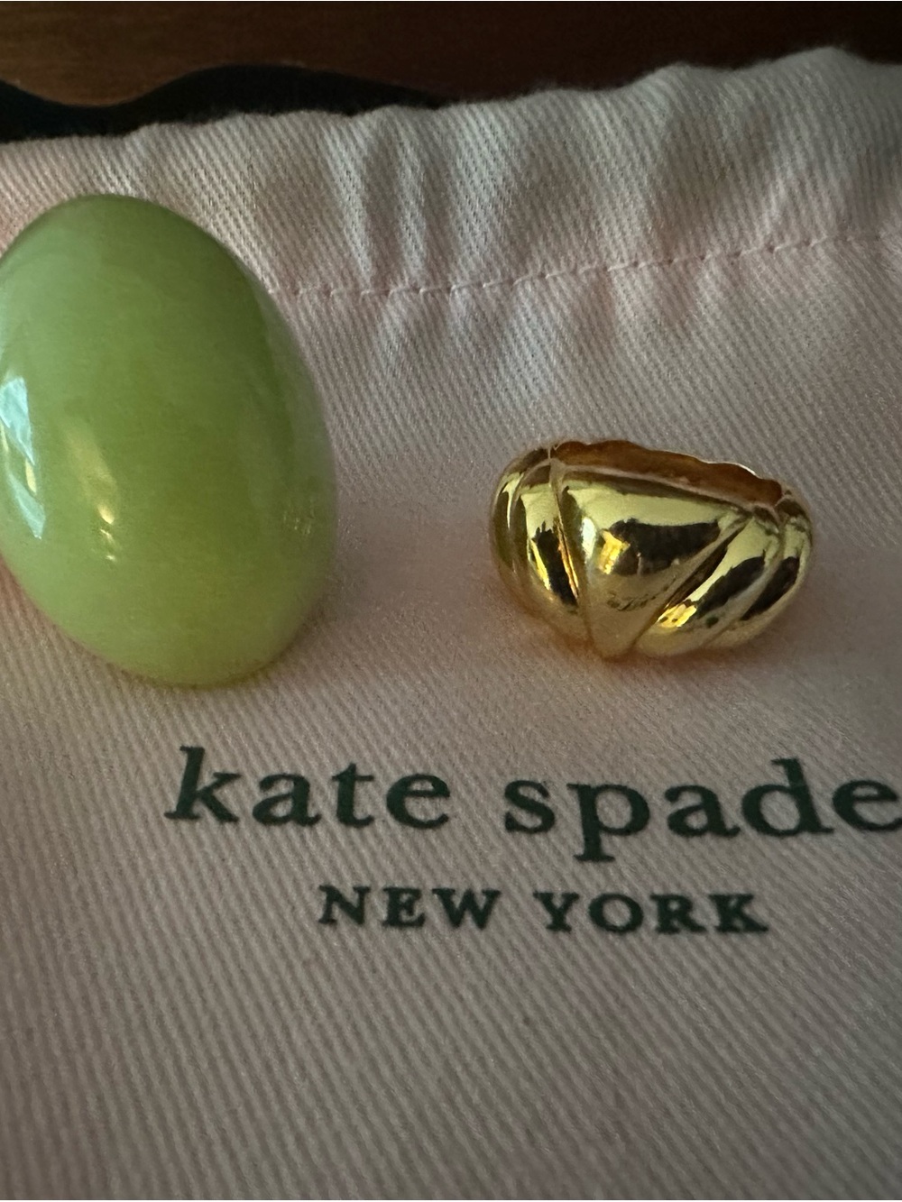 Two Size 6 Kate Spade Cocktail Rings w/ pouch
